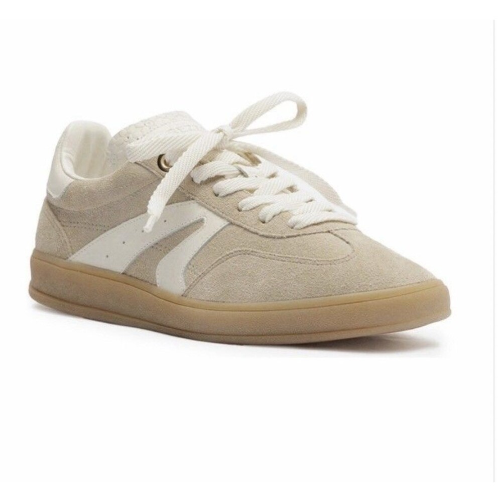 Arezzo Maxine Women’s Leather/Suede Sneakers Cream BR 38 – NE